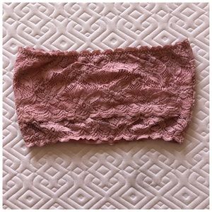 Pink floral tube top